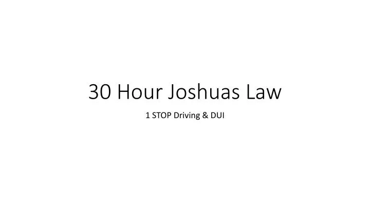 Law joshua georgia course hour drivers ed