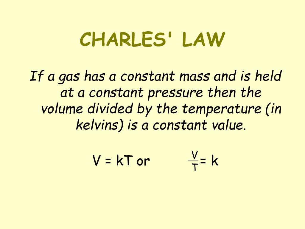 Law charles constant ppt powerpoint presentation held if