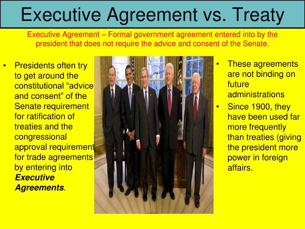 Do executive agreements go over federal law