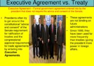 Executive agreement treaty vs presidency president ppt powerpoint presentation does into