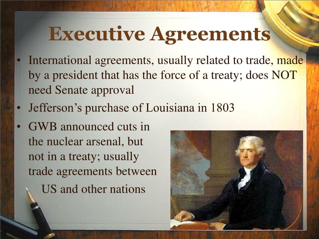 Are executive agreements a part of american law