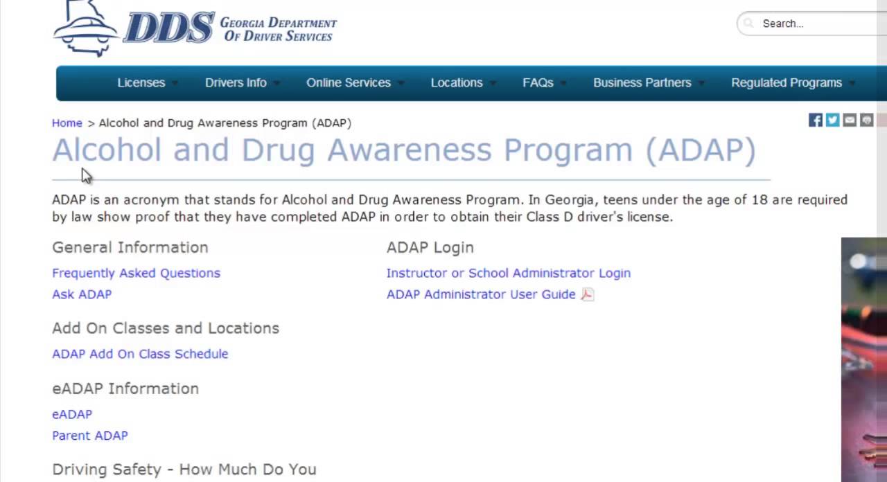 Does the adap certificate cover joshua's law