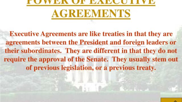 Do executive agreements require permanent part of american law approval