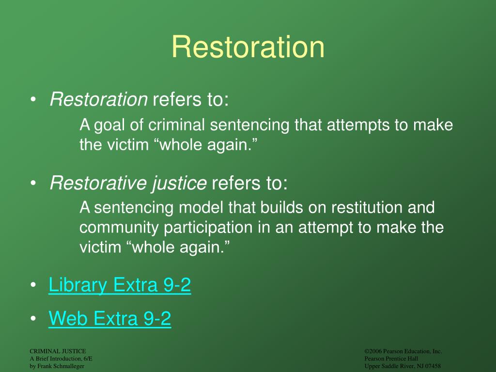 Is restoration effective law