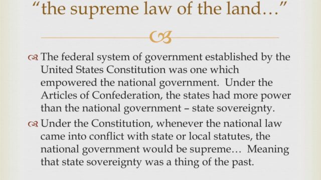 What's the supreme law of the land